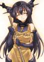 s - 1486094 - ^_^ 1girl apron bad_id bamboo_broom bare_shoulders black_hair blush broom closed_eyes elbow_gloves finger.jpg