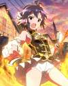 1girl antenna_hair artist_request bike_shorts black_eyes black_hair fingerless_gloves gloves headphones idolmaster idolmaster_million_live! kikuchi_ma.jpg