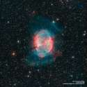 Messier 27, the Dumbbell Nebula. It is approximately 1200 light years away.jpg