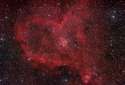 The Heart Nebula is formed by ionized hydrogen. A group of stars at its center give it its unique red color.jpg