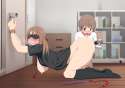 31828 - 1boy 1girl Legs age_difference areolae ballgag bdsm blindfold blush bondage breasts brother_and_sister brown_eyes brown_hair dildo gag gagged hanging_breasts hetero high_resolution incest kemuri_haku kemurihak.jpg