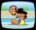 q - 1360833 - ball_gag blush bondage bound_wrists drew_gardner earrings female gag kim_possible monique rope.jpg
