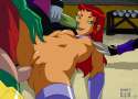 10421 - Animated Beast_Boy Raven Robin Sijix Starfire Teen_Titans.gif