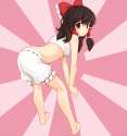 _3 ass barefoot bloomers bow brown_eyes brown_hair feet female hair_bow looking_back mokuyou ribbon sarashi touhou underwear-ef56a6cf64e4bca25599ba62cd2b6a16.jpg