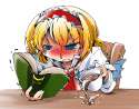 alice_margatroid-1girl blonde_hair blood blue_eyes blush book capelet coffee dress hairband nosebleed reading shinapuu short_hair solo spilling touhou.953a012ba061961b85103e0dd17812e0.jpg