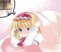 alice_margatroid-1girl bed blonde_hair blue_eyes capelet cushion dress hairband hammer_(sunset_beach) lolita_hairband long_sleeves short_hair solo tears thinking touhou under_blanket window.c0659f7c70fd544aa60238bb0ff.jpg