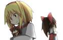 alice_margatroid+hakurei_reimu-ascot blonde_hair blush bow brown_hair capelet character_doll detached_sleeves frills frown hair_bow hair_tubes hairband holding kumo_(atm) long_hair no_nose ponytail ribbon short_hair t.png