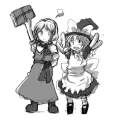 alice_margatroid+kirisame_marisa-2girls bullying female hat lowres monochrome multiple_girls tako_(plastic_protein) touhou witch_hat.7fa1044d49efeae44a60fb70a54091f0.jpg