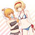 alice_margatroid+kirisame_marisa-2girls bad_id bikini blonde_hair blue_eyes female green_eyes hairband meg_(artist) meg_maru2 multiple_girls popsicle short_hair swimsuit touhou yellow_eyes.7a2ae74667be8f7c20b08ce1a50d.jpg