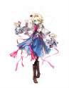 alice_margatroid+shanghai_doll-1girl adapted_costume alternate_costume banpai_akira black_legwear blonde_hair blue_eyes boots bow capelet doll dress female hair_bow hairband highres koumajou_densetsu koumajou_densetsu.jpg