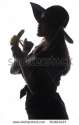 stock-photo-beautiful-girl-and-yellow-banana-a-beautiful-brunette-with-gray-old-bowler-hat-on-her-head-with-a-354610421.jpg