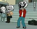futurama-fry-leela-bender-characters-troll-face-trollface.gif