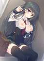 yande.re 350579 sample erect_nipples miko_92 no_bra see_through seifuku tagme thighhighs wet_clothes.jpg