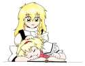 alice_margatroid+kirisame_marisa-book female hairband ribbon sab-chan sleeping touhou.b4738fe7f64ef2412e17df7c5eb8e7b5.jpg