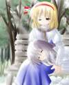 alice_margatroid+patchouli_knowledge-2girls bench female multiple_girls murabito sleeping touhou.a30cfc3ca34c6b7c091f1ec094d62e13.jpg
