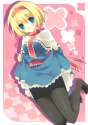blonde_hair blue_eyes dress dress_lift hairband pantyhose short_hair skirt skirt_lift solo tokira_nozumi touhou-f27ce95ceff75d8a2e8dd3a37917560d.png