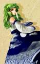 kochiya sanae-1girl bare shoulders cloud detached sleeves field from side full moon gohei green eyes green hair long hair long skirt megum moon night scenery shadow simple background skirt solo touhou.6d734f75b5d14a6ee8dbaf14.jpg