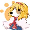 animalization beagle beegle blonde_hair capelet commentary dog female hair_ribbon hairband no_humans paw_print ribbon short_hair solo touhou-4051b8ab10cf97e71a6f850f71641313.jpg