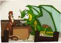 dragon making a mess in an attempt to bake a cake 1426182449411.jpg