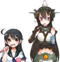 s - 1532949 - 2girls black_eyes black_hair blush brushing_teeth itomugi-kun kantai_collection long_hair multiple_girls.jpg