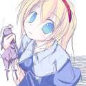 s - 803153 - alice_margatroid blonde_hair blue_eyes bust doll from_above hairband mandara_misaki solo touhou.jpg