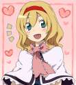 733566 - alice_margatroid arieko blonde_hair capelet _d hairband heart open_mouth smile touhou.jpg