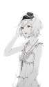 652160 - alice_margatroid alternate_costume camisole dress hairband jewelry monochrome necklace sawasawa short_hair smile touhou.png
