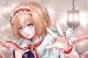 touhou hoshibuchi blonde_hair blue_eyes book headdress mage short_hair-021e40e1a2de3ebcc06830b3abbc0814.jpg