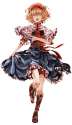 1girl blonde_hair blue_eyes book boots capelet dress frills hairband kozou_(soumuden) open_mouth short_hair solo standing_on_one_leg touhou white_background-af0307ae757dee0aa6743a82ae503fe3.jpg