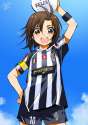 s - 1870638 - 1girl antenna_hair armband ball brown_eyes brown_hair dated flat_chest hand_on_hip idolmaster inoue_sora italian_flag italy juv.jpg
