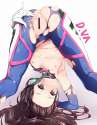 e - 2044670 - 1girl anus bar_censor blush bodysuit breasts brown_hair censored cum cum_in_pussy d.va faci.jpg