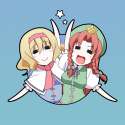 464994 - =_= alice_margatroid blonde_hair braid hairband hat hong_meiling red_hair smile souto touhou twin_braids.jpg