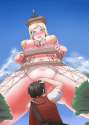 195643 - blonde blue_eyes blushing city color drawing eiffel_tower giantess looking_at_tiny looking_at_victim low_angle mega_giantess.jpg