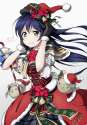 s - 2981714 - 1girl blue_hair blush brown_eyes christmas gloves hat highres long_hair love_live!_school_idol_pro.jpg