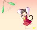 _ animal_ears ascot black_hair cat_ears cat_tail chibi detached_sleeves eyes_closed female japanese_clothes kemonomimi_mode miko shefu solo tail touhou-a0b84dfaad20c30c4d3fe74522a7f3e6.jpg