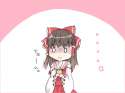 ... bow brown_hair detached_sleeves female hair_bow japanese_clothes kanda_aya miko o_o short_hair solo touhou-5ff6edfb36412c41a0ef6cc236470185.jpg