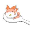 _3 bow hair_bow lowres no_humans rebecca_(keinelove) spoon sukusuku_hakutaku tail touhou-e515208bcd4695cb9e49b76278c75cf5.jpg