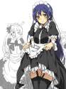s - 2954865 - alternate_costume blue_hair blush bow camcorder camera enmaided hair_bow highres joint06 kousaka_h.jpg