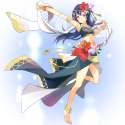 s - 2982060 - 1girl anklet armlet bare_legs barefoot blue_hair bracelet circlet dancer dancing engawa_(rarenago).png