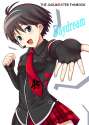 s - 223669 - 1girl antenna_hair blue_eyes brown_hair fingerless_gloves foreshortening gloves hands headset idolmaster kikuchi_makoto kisugi_a.jpg