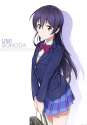 s - 2938038 - 1girl blue_hair brown_eyes character_name gradient gradient_background highres long_hair looking_at_viewer love_live.jpg
