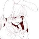animal_ears blush bunny_ears ginku_mh highres lineart long_hair monochrome necktie open_mouth rabbit_ears smile solo touhou-5cc1af393b476c6238cf3a804a5858f2.png