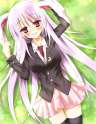 animal_ears bad_id blush bunny_ears hane_riu long_hair lying pink_eyes pink_hair rabbit_ears skirt smile thighhighs touhou very_long_hair-74e1ab9c8771619a7b3bfaad733bb572.jpg