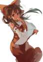 _ 1girl bow brown_eyes brown_hair covering_mouth detached_sleeves hair_bow hair_tubes japanese_clothes long_hair miko pisoshi solo touhou wide_sleeves-e3e87ce35e576d1c689587935ec3170b.png