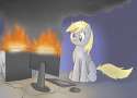 420571__safe_solo_derpy+hooves_fire_computer_artist-colon-sunset-dash-haste.png