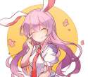 1girl 60mai animal_ears closed_eyes legacy_of_lunatic_kingdom long_hair moon necktie purple_hair rabbit_ears smile solo tears touhou wiping_tears-7be55e8c4e65daea30889b028b5ee59c.jpg