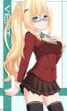 s - 2086630 - 1girl blonde_hair blue_eyes breasts choujigen_game_neptune glasses hair_ornament hairpin hand_on_own_chest highres keenh large_.jpg