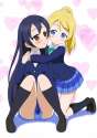 s - 1843793 - 2girls ayase_eli black_hair blonde_hair blue_eyes brown_eyes highres hoshino_sora hug hug_from_behind long_hair love.png