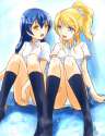 s - 1930462 - _d 2girls ayase_eli blonde_hair blue_eyes blue_hair blush brown_eyes dress_shirt eye_contact hair_ornament long_hair.jpg