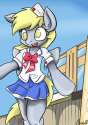 555913__safe_solo_derpy+hooves_bipedal_semi-dash-anthro_letter_artist-colon-mistydash.jpg